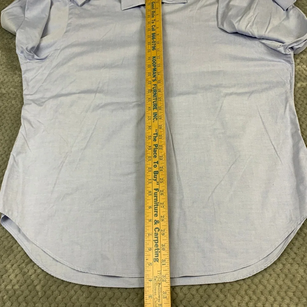 Polo Ralph Lauren Philip Dress Shirt Mens 17 33 Blue Pinpoint Oxford French Cuff